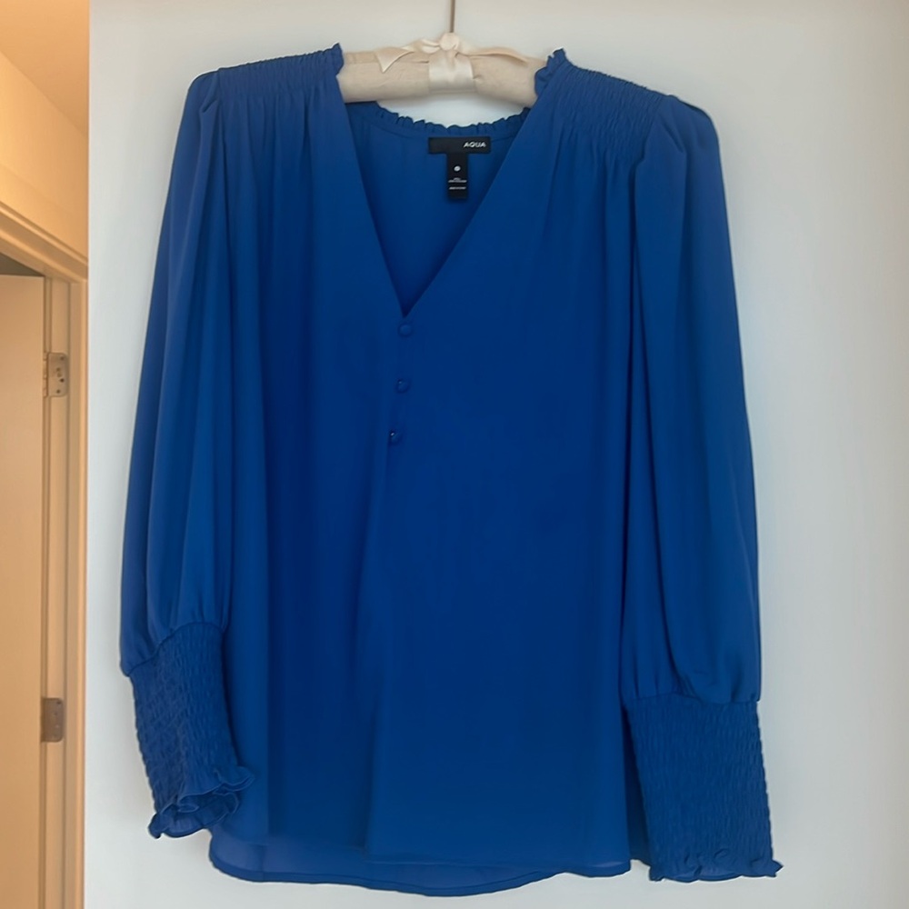 Aqua blouse - size L